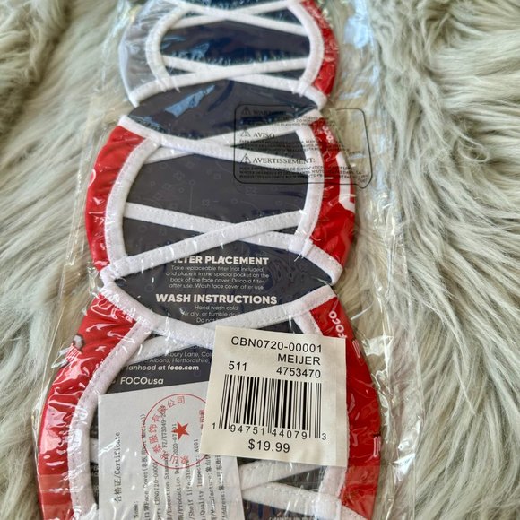 [NWT]  TWO PACKS (6) Licensed Ohio State Buckeyes Face Coverings Adult Size - Picture 4 of 9